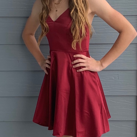 open lace back dress Penny Dress in Red Lace – Ivy City Co main image 0